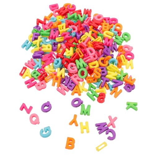 NUOBESTY 700 Stück Alphabet-Perlen-Anhänger: Lose Buchstabenperlen in A-Z-Form für die Herstellung von DIY-Schmuck, Armbändern, Halsketten und Schlüsselanhängern von NUOBESTY
