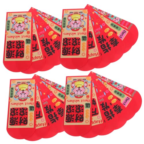 NUOBESTY 72 Stück Rote Umschläge Jahr Des Pferdes Geldumschläge Traditionelle Chinesische Neujahrsumschläge aus Dickem Papier für Frühlingsfest und Festliche Anlässe von NUOBESTY