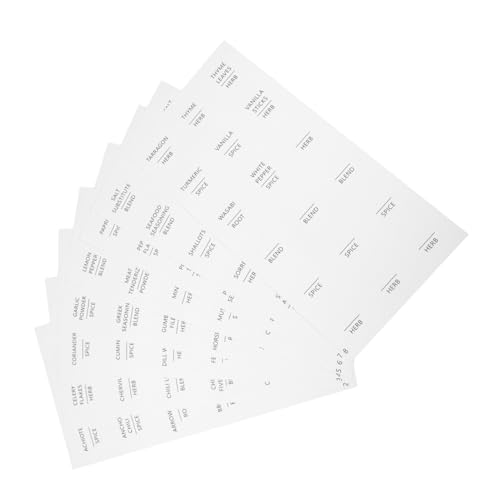 NUOBESTY 8 Blatt Wasserdichte Minimalistische Gewürzetiketten Rund Selbstklebende Aufkleber für Gewürzgläser Küchenetiketten zur Beschriftung und Übersichtlichen Gewürzordnung NUOBESTY 8 Blatt Wasserdichte Minimalistische Gewürzetiketten Rund Selbstklebende Aufkleber für Gewürzgläser Küchenetiketten zur Beschriftung und Übersichtlichen Gewürzordnung von NUOBESTY