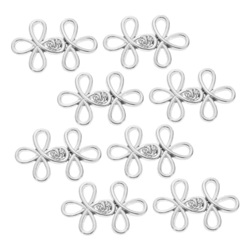 NUOBESTY 8 Paare Retro Metallknöpfe für und Kleider Chinesische Knotenverschluss für Diy Projekte Schneiderzubehör für Einfaches Nähen und Zuverlässigen Halt von NUOBESTY