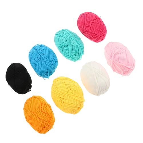 NUOBESTY 8 Rollen Handgemachte Wolle Weiche Babywolle Baumwollgarn Weiche Häkelwolle Elastisches Garn Zum Häkeln Von Babykleidung Garn Aus Baumwolle Strickwolle Bastelwolle Weiches von NUOBESTY