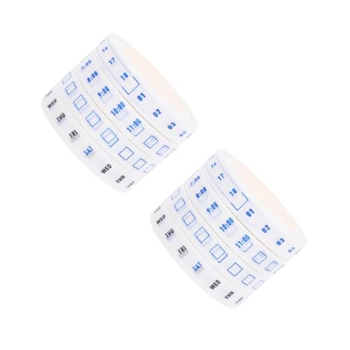 NUOBESTY 8 Rollen Zeitmanagement Washi Tape Set Weißes Papierklebeband mit Beschreibbaren und Datumsfeldern Dekoratives Planer Klebeband für Büro und Alltag Geeignet für Kalender von NUOBESTY
