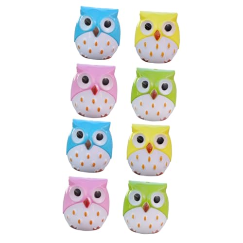 NUOBESTY 8 Stck Teiliges Eulen Bleistiftspitzer mit Zwei Löchern Bunte Cartoon Anspitzer für Handlich Langlebig Schulgeschenk für Mädchen und Jungen NUOBESTY 8 Stck Teiliges Eulen Bleistiftspitzer mit Zwei Löchern Bunte Cartoon Anspitzer für Handlich Langlebig Schulgeschenk für Mädchen und Jungen von NUOBESTY
