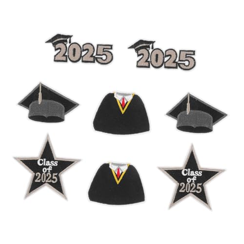 NUOBESTY 8 Stück Abschluss Bügelapplikationen Bestickte Aufnäher für DIY Dekorative Patches für Kleidung Taschen und Hüte Absolventen Einfache Anwendung Robustes Material NUOBESTY 8 Stück Abschluss Bügelapplikationen Bestickte Aufnäher für DIY Dekorative Patches für Kleidung Taschen und Hüte Absolventen Einfache Anwendung Robustes Material von NUOBESTY