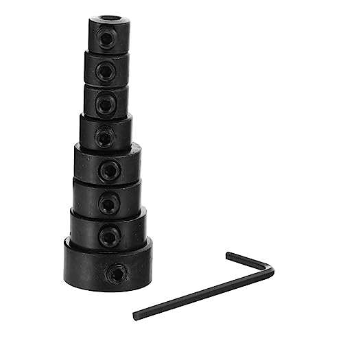 NUOBESTY 8 Stück Begrenzungsring schanierbohrerset bohrset Bohrerqualitätssicherung drill stand Schlüssel Tiefenanschlagkragen Bohrer-Locator Stahl mit hohem Kohlenstoffgehalt Black NUOBESTY 8 Stück Begrenzungsring schanierbohrerset bohrset Bohrerqualitätssicherung drill stand Schlüssel Tiefenanschlagkragen Bohrer-Locator Stahl mit hohem Kohlenstoffgehalt Black von NUOBESTY