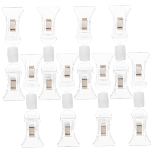 NUOBESTY 8 Stück Clip Preisschild Halter Doppelseitige Transparente Clips für Preisetiketten für Supermärkte Einzelhandel und Restaurants Robust und Benutzerfreundlich von NUOBESTY