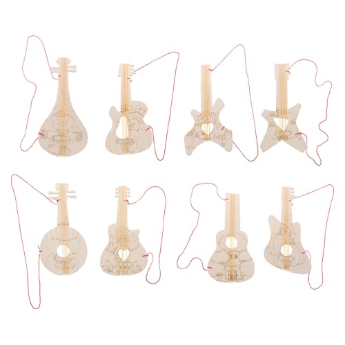 NUOBESTY 8 Stück Holzgitarrenausschnitte: Kinder DIY Gitarrenförmige Hängeornamente Herbst Holzdekor für Geburtstagsparty Musikthema Wandkunst NUOBESTY 8 Stück Holzgitarrenausschnitte: Kinder DIY Gitarrenförmige Hängeornamente Herbst Holzdekor für Geburtstagsparty Musikthema Wandkunst von NUOBESTY