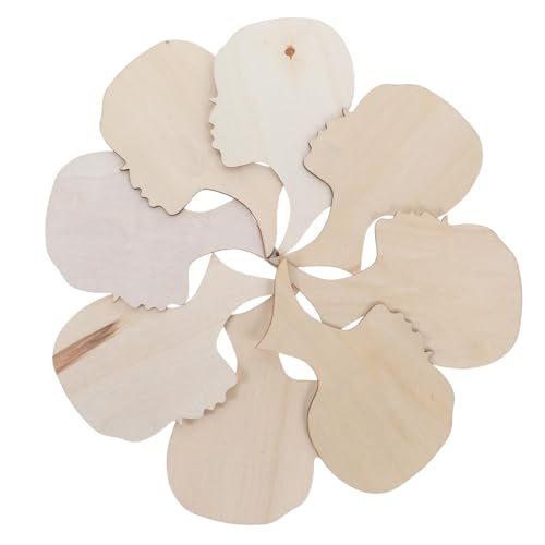 NUOBESTY 8 Stück Holzscheiben für Diy Bastelarbeiten Blanko Holzstücke zum Bemalen und Gestalten Natürliche Holzverzierungen für Kreative Projekte und Dekoration von NUOBESTY