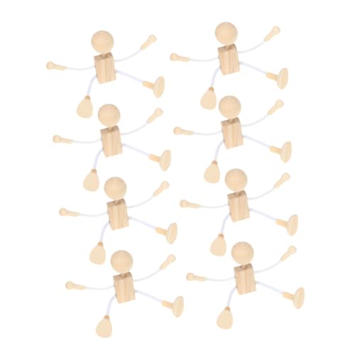 NUOBESTY 8 Stück Holzspielzeug Roboter Bausatz Anbindung Figur Körper unvollendet Holz Bastelset Unfertige Holzpuppen zum Bemalen unfertige Puppen aus Holz kleine Holzpuppen Beige NUOBESTY 8 Stück Holzspielzeug Roboter Bausatz Anbindung Figur Körper unvollendet Holz Bastelset Unfertige Holzpuppen zum Bemalen unfertige Puppen aus Holz kleine Holzpuppen Beige von NUOBESTY