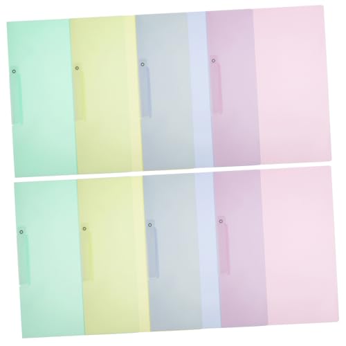 NUOBESTY 8 Stück Kunststoffmappen mit Schwingclip Dokumentenordner für Schule Büro und Organisation Platzsparend und Elegant von NUOBESTY