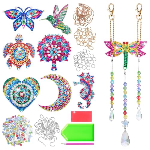 NUOBESTY 8 Stück Teiliges Diamant Kunst Schlüsselanhänger Acryl Vielseitige Windspiele Diy Dekoration für Taschen Zuhause oder Büro Designs mit Exquisiter Verarbeitung NUOBESTY 8 Stück Teiliges Diamant Kunst Schlüsselanhänger Acryl Vielseitige Windspiele Diy Dekoration für Taschen Zuhause oder Büro Designs mit Exquisiter Verarbeitung von NUOBESTY
