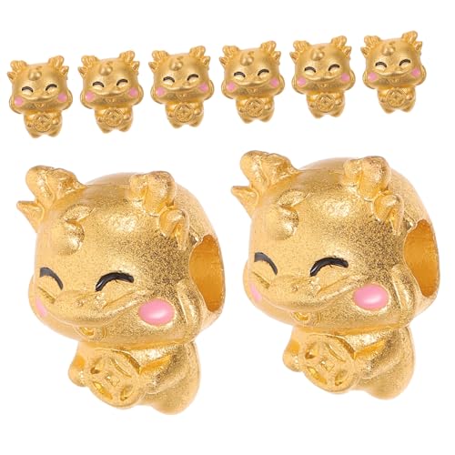 NUOBESTY 8 Stück Teiliges Dragon Spacer Beads Leichte Langlebige Schmuckperlen für DIY Armband Halskette Einzigartige Drachenform Vielseitig für Bastelarbeiten und Haaraccessoires NUOBESTY 8 Stück Teiliges Dragon Spacer Beads Leichte Langlebige Schmuckperlen für DIY Armband Halskette Einzigartige Drachenform Vielseitig für Bastelarbeiten und Haaraccessoires von NUOBESTY