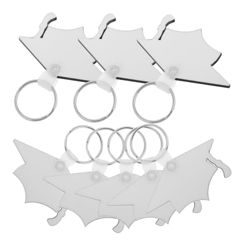 NUOBESTY 8 Stück Teiliges Sublimierte Abschlussmützen Schlüsselanhänger mit Detaillierten Anhängern und Metallring Leichte Diy Schlüsselanhänger als Persönliche Abschlussgeschenke für NUOBESTY 8 Stück Teiliges Sublimierte Abschlussmützen Schlüsselanhänger mit Detaillierten Anhängern und Metallring Leichte Diy Schlüsselanhänger als Persönliche Abschlussgeschenke für von NUOBESTY
