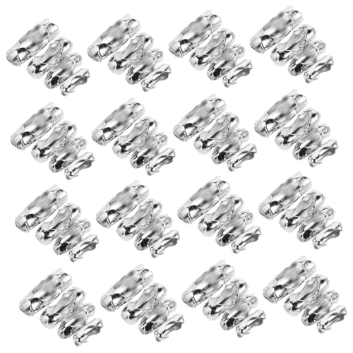 NUOBESTY 800 Stück Metall Perlenketten Verbinder Clips Robuste Kugelketten Verschlüsse für Schlüsselanhänger Schmuck DIY Basteln und Reparatur von NUOBESTY