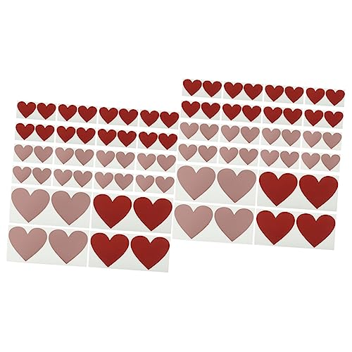 NUOBESTY 80stücke Selbstklebende Herz-rubbelsticker Teiliges Und Roségold Überraschungsaufkleber Für Geburtstagskarten Und Partys Einfach Zu Verwenden Für Kreative Geschenkideen von NUOBESTY