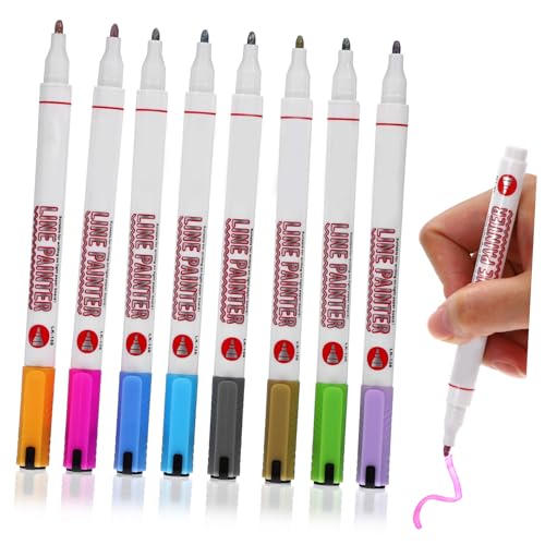 NUOBESTY 8Stücke Glitzermarker Metallic Marker mit Spitze für Basteln Scrapbooking und Kreative Projekte Langlebige und Angenehme Anwendung Praktischen NUOBESTY 8Stücke Glitzermarker Metallic Marker mit Spitze für Basteln Scrapbooking und Kreative Projekte Langlebige und Angenehme Anwendung Praktischen von NUOBESTY