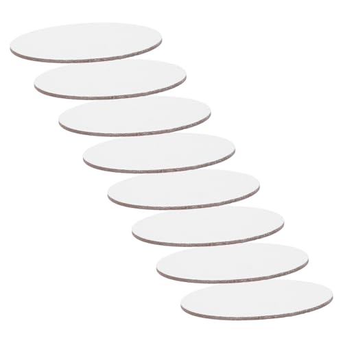 NUOBESTY 8Stücke Teiliges Runde Leinwandtafeln für Künstler Hochwertige Malplatte für Öl und Acrylfarben für DIY Projekte und Weiß von NUOBESTY