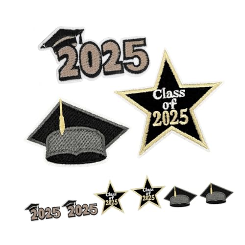 NUOBESTY 9 Stück 2025 Stickerei-patch Für Die Abschlusssaison Abschlussfeier Souvenirs Flicken Aufbügeln Kleiderflicken Stickerei-abschluss Zum Aufbügeln Aufnäher Für Vintage-kleidung Stoff NUOBESTY 9 Stück 2025 Stickerei-patch Für Die Abschlusssaison Abschlussfeier Souvenirs Flicken Aufbügeln Kleiderflicken Stickerei-abschluss Zum Aufbügeln Aufnäher Für Vintage-kleidung Stoff von NUOBESTY