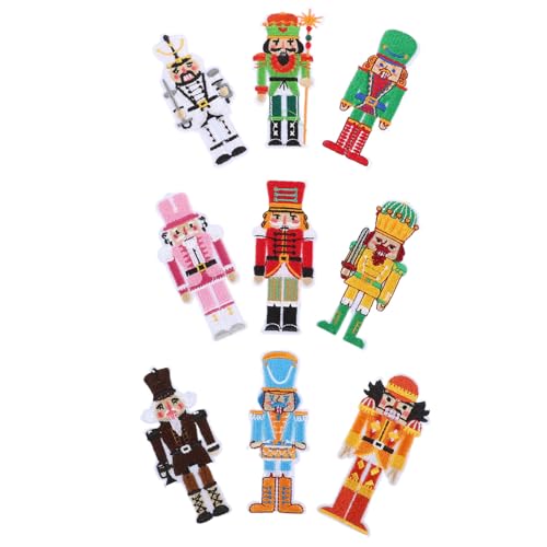NUOBESTY 9 Stück Teiliges Weihnachts Patches zum Aufbügeln Einzigartige Applikationen für Kleidung Hüte und Dekoration für Festliche Anlässe von NUOBESTY