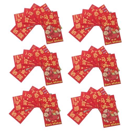 NUOBESTY 90 Stück Teiliges Luxuriöse Chinesische Rote Umschläge Jahr Des Pferdes Große Lunar Year Lucky Money Pockets Für Frühlingfest Familienfeiern Und Festliche Dekorationen von NUOBESTY