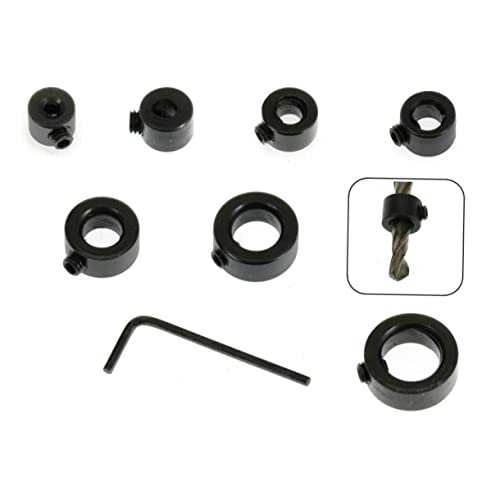 NUOBESTY 9Stücke Bohrer Tiefen Stopp Ringe Für Präzise Bohrungen Einstellbare Für Bohrer Mit Sechskantschlüssel Verhindert Fehler Und Materialverschwendung NUOBESTY 9Stücke Bohrer Tiefen Stopp Ringe Für Präzise Bohrungen Einstellbare Für Bohrer Mit Sechskantschlüssel Verhindert Fehler Und Materialverschwendung von NUOBESTY