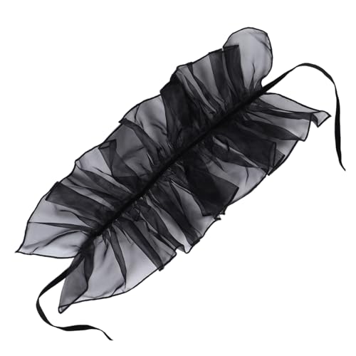 NUOBESTY Abnehmbarer Rüschensaum Faux Kragen für Damen Plissierter Organza Halsaufsatz Renaissance Kostüm Accessoire für Partys und Alltagsmode von NUOBESTY