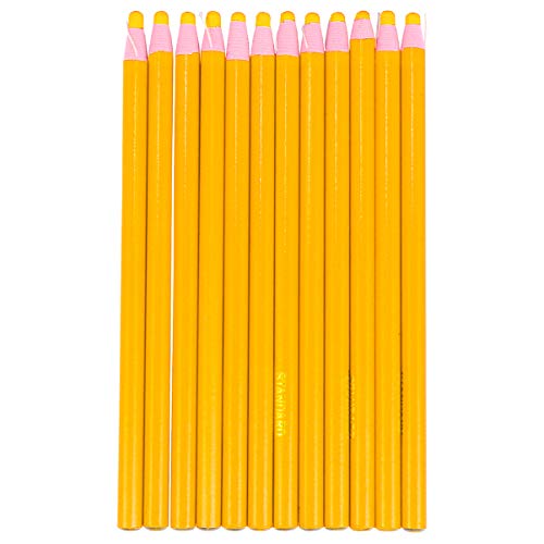 NUOBESTY Abziehbarer Wachsstift Peel-Off China Marker Fettstifte Ziehen Cord Wachsstift Augenbrauenstift für Glas Cellophan Metall Gelb Wachsstifte von NUOBESTY