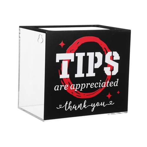 NUOBESTY Acryl Spendenbox mit Schlitz für Trinkgelder Vielseitige Geldaufbewahrung Klare Uv-beständige Acrylkonstruktion Praktisches Design für Bars Restaurants Musiker Servicebereiche von NUOBESTY