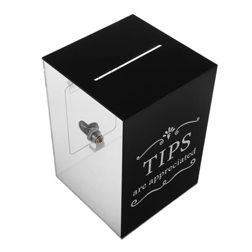 NUOBESTY Acryl Spendenbox mit Sicherem Schloss Transparente Aufbewahrungsbox für Trinkgeld Spendengelder für Bars Restaurants Fundraising Events Robust und Langlebig Modernes Design NUOBESTY Acryl Spendenbox mit Sicherem Schloss Transparente Aufbewahrungsbox für Trinkgeld Spendengelder für Bars Restaurants Fundraising Events Robust und Langlebig Modernes Design von NUOBESTY