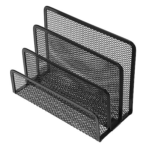 NUOBESTY Aktenständer Postständer Aus Metallgeflecht Modernes Design Schwarzer Harter Stabiler Tisch-organizer Für Das Home-office-klassenzimmer von NUOBESTY