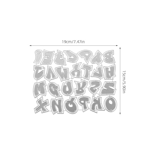 NUOBESTY Alphabet-Stanzformen für die Kartenherstellung: Alphabet-Stanzformen aus Karbonstahl für die Kartenherstellung – Präzisions-Metallschneideschablone – Bastelschablone zum Prägen von von NUOBESTY