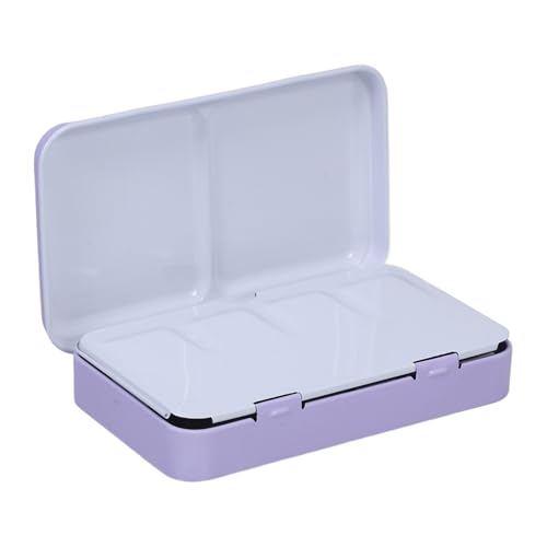 NUOBESTY Aquarellfarben Leere Tragbarer Aquarellkoffer Leere Aquarellpalette Aquarellmischtablett Palettenbox Aus Metall Metallfarbkasten Reiseaquarellkasten Leerer von NUOBESTY