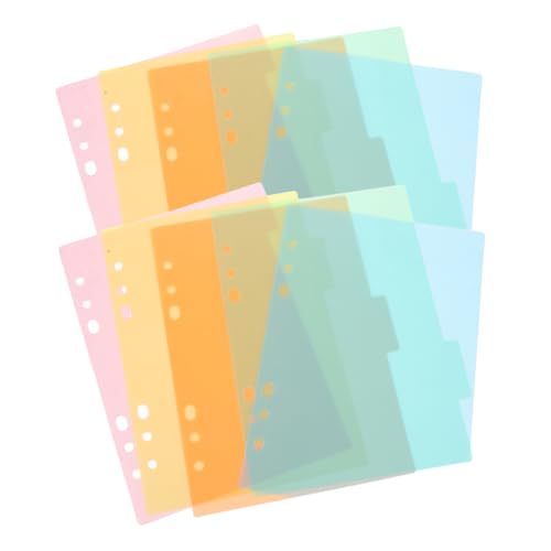 NUOBESTY Auswechselbare Binder-registerkarten 20 Stück A5-binder-teiler Sechs-loch-kunststoff-notizbücher Und Planer-organizer von NUOBESTY