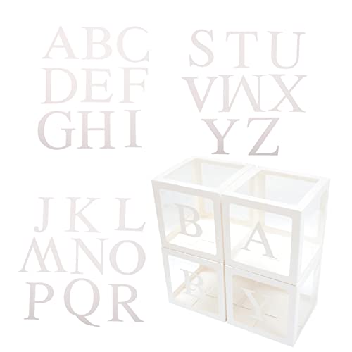 NUOBESTY Ballonbox mit Transparentem Sichtfenster Dekorative Buchstabenboxen für Geburtstagsfeier Wiederverwendbare Partydeko Vielseitige Layout Requisite für Kinderpartys von NUOBESTY