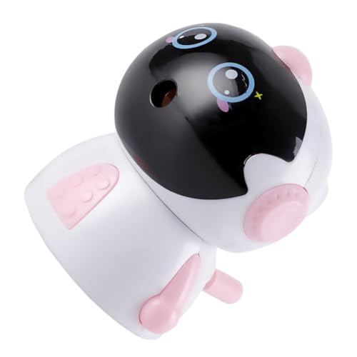 NUOBESTY Bleistiftspitzer Astronaut Kurbelspitzer Kreatives Design Kunststoff Metall Schulbedarf Geschenk für Jungen Mädchen mit Zufälliger Augenfarbe von NUOBESTY