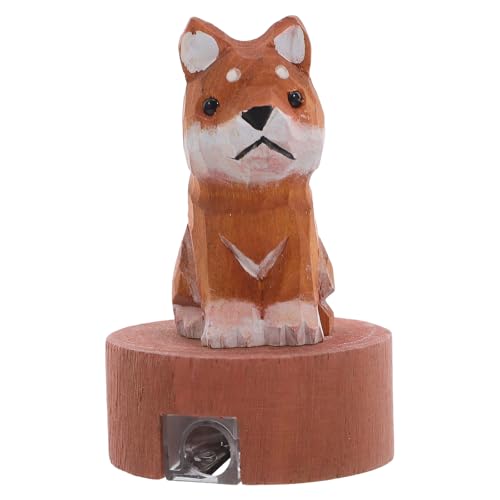 NUOBESTY Bleistiftspitzer mit Tiermotiv, tragbar, Kawaii-Bleistiftspitzer aus Holz, mit Shiba-Inu-Design, niedliches Schulmaterial für den Unterricht, Cartoon-Schreibwaren von NUOBESTY