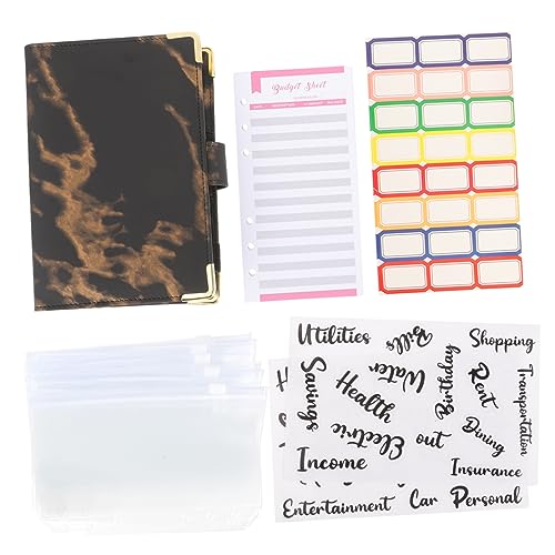 NUOBESTY Budget Binder mit Reißverschlusstaschen Budgetblätter und Etiketten Organizer für Geldmanagement und Sparen für Zuhause und Unterwegs von NUOBESTY