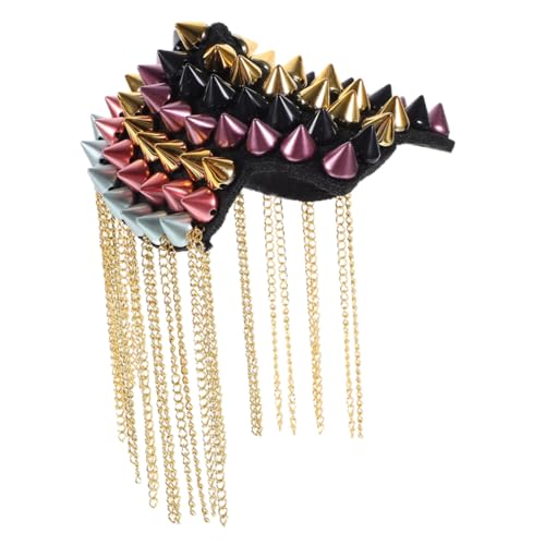 NUOBESTY Bunte Schulterklappen mit Punk Nieten und Quasten Vintage Epauletten Badge Modische Schulterabzeichen für Damen Auffällige Uniform Dekoration von NUOBESTY