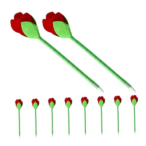 NUOBESTY Cartoon Kugelschreiber mit Plüschblumen Design Niedlicher Schreibstift für Bürobedarf Geschenkidee für Schüler und Besondere Anlässe Wie Valentinstag und Geburtstage von NUOBESTY
