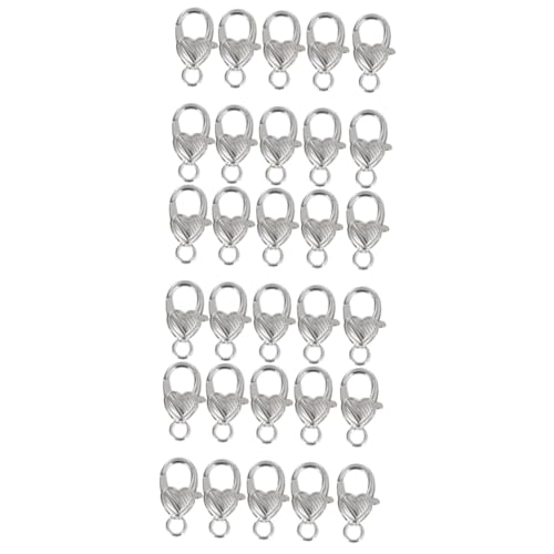 NUOBESTY 3 Sets Herz-karabinerverschlüsse Aus Legierung Schmuck-karabinerverschlüsse Silberfarben Schlüssel-karabinerverschluss Zur Schmuckherstellung 10 Stück * 3 von NUOBESTY