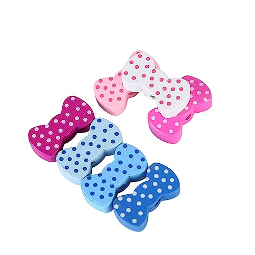 NUOBESTY Charms für Jungen und Mädchen Schmuckherstellung 50-teiliges Bastelset Aus Holzperlen mit Schleife von NUOBESTY