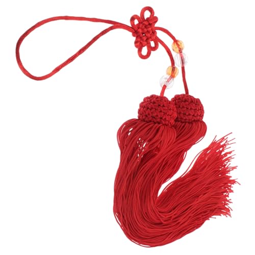 NUOBESTY Chinesische Eisfäden Schwerter Quaste Eleganter Knotenanhänger für Kung Fu Training und Bühnenauftritte Handgefertigte chinesische Schwertverzierung Rotes Einfarbiges Dekor NUOBESTY Chinesische Eisfäden Schwerter Quaste Eleganter Knotenanhänger für Kung Fu Training und Bühnenauftritte Handgefertigte chinesische Schwertverzierung Rotes Einfarbiges Dekor von NUOBESTY