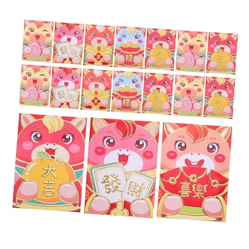 NUOBESTY Chinesische Rote Umschläge Frühlingsfest Cartoon Pferd Design Hochwertige Hong Bao Traditionelle Tüten für Neujahrsfeier und Festliche NUOBESTY Chinesische Rote Umschläge Frühlingsfest Cartoon Pferd Design Hochwertige Hong Bao Traditionelle Tüten für Neujahrsfeier und Festliche von NUOBESTY