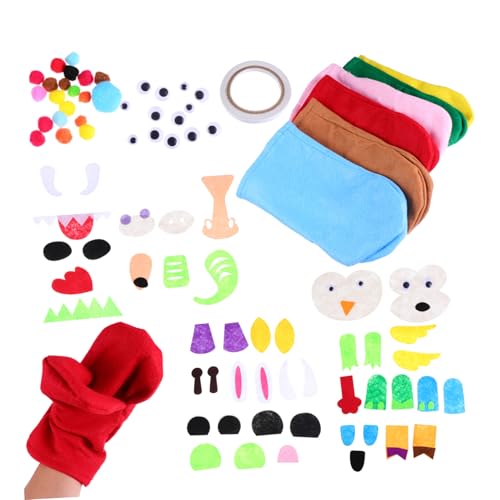 NUOBESTY DIY Filz handpuppen Bastelset für Ab Jahren Pädagogisches Kreativset zum Nähen und Gestalten Fördert Feinmotorik Geduld und Fantasie Inklusive Leicht Entfernbarer Filzteile von NUOBESTY