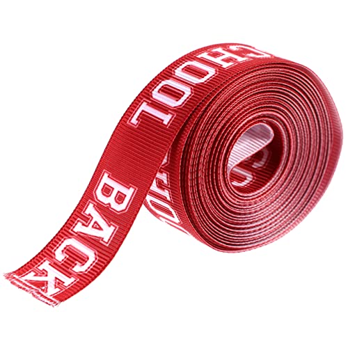 NUOBESTY Dekoratives Geschenkband Breit Geschenkverpackungsband mit Schulmotiven Flexibel für Diy Schleifen Kränze Haaraccessoires und Partydekorationen von NUOBESTY