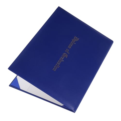 NUOBESTY Diploma Cover aus Glattem Kunstleder mit Satin Ecken Eleganter Dokumentenordner für Zeugnisse und Urkunden Stilvolle Aufbewahrung für Abschlussfeier und Wichtige Auszeichnungen von NUOBESTY