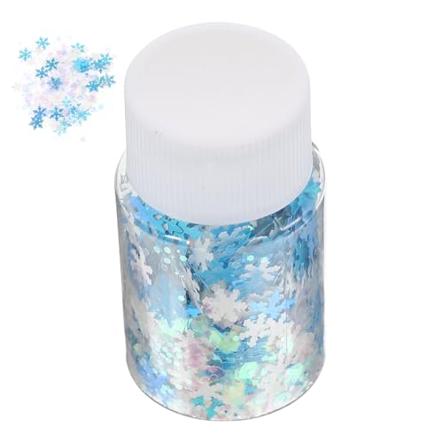 NUOBESTY Diy Schneeflocken Pailletten für Handyhüllen Flaschen Resin Gemischte Glitzer für Kreative Bastelprojekte Weihnachts und Epoxidharz Dekorationen von NUOBESTY