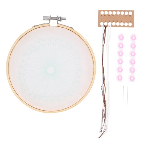 NUOBESTY Diy Stickerei Set mit Transparentem Organza Elegantes Blumenmuster Verstellbarer Bambus Stickrahmen Kreuzstich Material für Handgemachte Blumen Stickerei Geeignet für Anfänger und NUOBESTY Diy Stickerei Set mit Transparentem Organza Elegantes Blumenmuster Verstellbarer Bambus Stickrahmen Kreuzstich Material für Handgemachte Blumen Stickerei Geeignet für Anfänger und von NUOBESTY