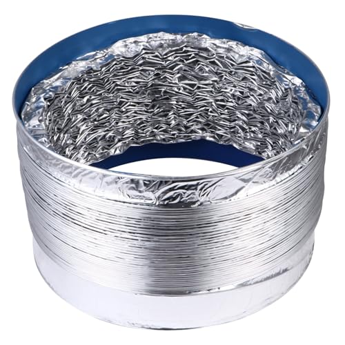 NUOBESTY Dunstabzugshaube Küchenzubehör flexibler Luftkanal Trockner-Entlüftungsschlauch zweilagiger Teleskopkanal Aluminiumfolie Silver NUOBESTY Dunstabzugshaube Küchenzubehör flexibler Luftkanal Trockner-Entlüftungsschlauch zweilagiger Teleskopkanal Aluminiumfolie Silver von NUOBESTY