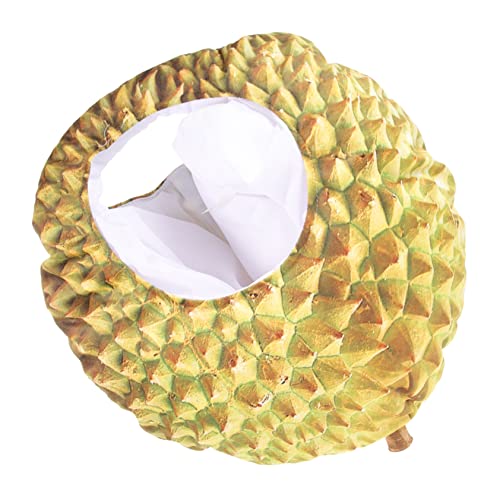 NUOBESTY Durian-kopfbedeckung Kinder-neuheitshüte -geburtstagsparty-zubehör Plüsch-durian-mütze Lustige Partykappe Geburtstagshut Neuartige Tierhüte Neuheit Kappe Cosplay Stoff Zylinder von NUOBESTY